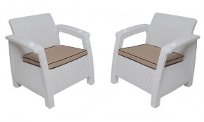 Комплект уличной мебели Yalta Premium Terrace Set (Ялта) белый (+подушки под спину) в Уфе - ufa.ok-mebel.com | фото 4