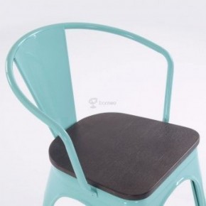 Кресло Barneo N-245 Tolix style Wood  (RAL6027 бирюзовый) в Уфе - ufa.ok-mebel.com | фото 2