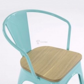 Кресло Barneo N-245 Tolix style Wood  (RAL6027 бирюзовый) в Уфе - ufa.ok-mebel.com | фото 3