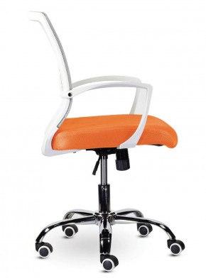 Кресло BRABIX "Wings MG-306", пластик белый, хром, сетка, серое/оранжевое, 532011 в Уфе - ufa.ok-mebel.com | фото 3