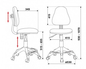 Кресло детское Бюрократ KD-4-F/PENCIL-GN зеленый карандаши в Уфе - ufa.ok-mebel.com | фото 3