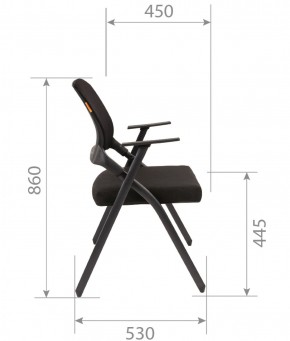 Кресло для посетителей CHAIRMAN NEXX (ткань стандарт черный/сетка DW-01) в Уфе - ufa.ok-mebel.com | фото 7