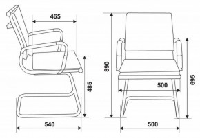 Кресло для посетителя Бюрократ CH-993-Low-V/Black на черный в Уфе - ufa.ok-mebel.com | фото 3