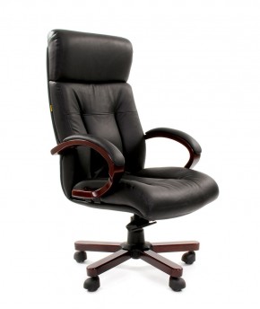 Кресло для руководителя CHAIRMAN  421 (Натуральная кожа) Черное в Уфе - ufa.ok-mebel.com | фото