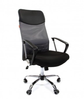 Кресло для руководителя CHAIRMAN 610 N(15-21 черный/сетка серый) в Уфе - ufa.ok-mebel.com | фото