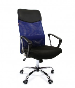 Кресло для руководителя CHAIRMAN 610 N (15-21 черный/сетка синий) в Уфе - ufa.ok-mebel.com | фото 1
