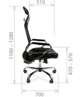 Кресло для руководителя CHAIRMAN 700 (Сетка) Черное в Уфе - ufa.ok-mebel.com | фото 5