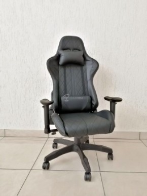 Кресло геймерское Barneo K-52 (черная экокожа черные вставки) в Уфе - ufa.ok-mebel.com | фото