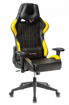 Кресло игровое Бюрократ VIKING 5 AERO YELLOW черный/желтый в Уфе - ufa.ok-mebel.com | фото