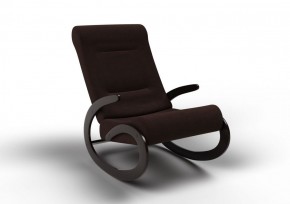 Кресло-качалка Мальта 10-Т-Ш (ткань/венге) ШОКОЛАД в Уфе - ufa.ok-mebel.com | фото