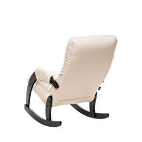Кресло-качалка Модель 67 Венге текстура, к/з Varana cappuccino в Уфе - ufa.ok-mebel.com | фото 4