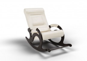 Кресло-качалка Тироль 12-К-КР (экокожа/венге) КРЕМ в Уфе - ufa.ok-mebel.com | фото