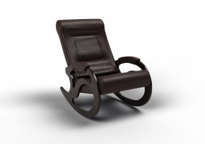Кресло-качалка Вилла 11-К-КР (экокожа/венге) КРЕМ в Уфе - ufa.ok-mebel.com | фото 1