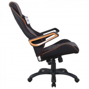 Кресло компьютерное BRABIX Techno Pro GM-003 (ткань черное/серое, вставки оранжевые) 531813 в Уфе - ufa.ok-mebel.com | фото 4