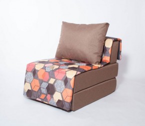 Кресло-кровать бескаркасное Харви (коричневый-геометрия браун) в Уфе - ufa.ok-mebel.com | фото