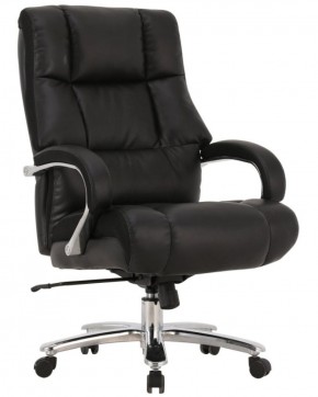 Кресло офисное BRABIX PREMIUM "Bomer HD-007" (рециклированная кожа, хром, черное) 531939 в Уфе - ufa.ok-mebel.com | фото 1