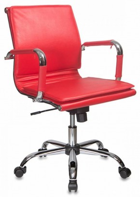 Кресло руководителя Бюрократ CH-993-LOW/RED красный в Уфе - ufa.ok-mebel.com | фото