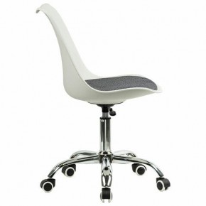 Кресло стул BRABIX "Eames MG-310 CH", хром, пластик белый, ткань серая, 532924 в Уфе - ufa.ok-mebel.com | фото 3