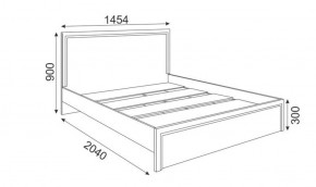 Кровать 1.4 М16 Стандарт с настилом Беатрис (Орех гепланкт) в Уфе - ufa.ok-mebel.com | фото