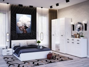 НЭНСИ NEW Кровать 1,4 м (Белый глянец холодный/Белый) в Уфе - ufa.ok-mebel.com | фото 2