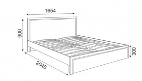 Кровать 1.6 М07 Стандарт с основанием Беатрис (Орех гепланкт) в Уфе - ufa.ok-mebel.com | фото