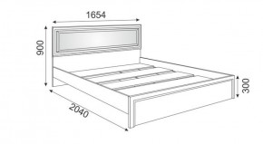 Кровать 1.6 М09 с мягкой спинкой и настилом Беатрис (Орех гепланкт) в Уфе - ufa.ok-mebel.com | фото