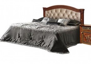 Кровать 2-х спальная с мягким изголовьем без изножья Карина-3 орех (К3КР-4[1]) в Уфе - ufa.ok-mebel.com | фото