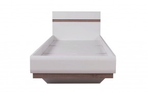 Кровать 90/TYP 90, LINATE ,цвет белый/сонома трюфель в Уфе - ufa.ok-mebel.com | фото 3