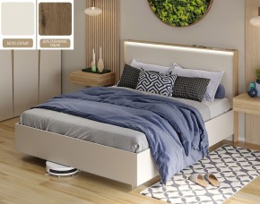 Кровать (Бело-серый U775 ST9/Дуб Галифакс Табак) 1400 в Уфе - ufa.ok-mebel.com | фото