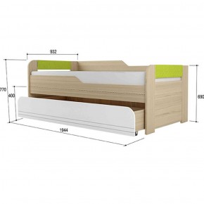Кровать двухуровневая + подлокотники Стиль № 900.1 NEW (туя светлая/лайм) в Уфе - ufa.ok-mebel.com | фото 2