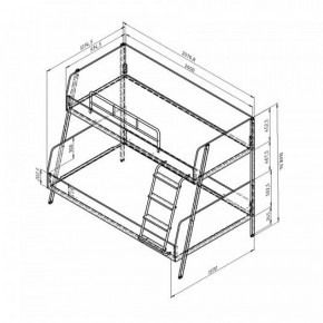 Кровать двухъярусная Дельта Лофт-20.02.04 Белый в Уфе - ufa.ok-mebel.com | фото 2