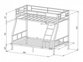 Кровать двухъярусная "Гранада-1 140" Серый в Уфе - ufa.ok-mebel.com | фото 2