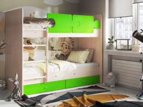 Кровать двухъярусная "Тетрис" (щиты) с бортиками + ящики в Уфе - ufa.ok-mebel.com | фото