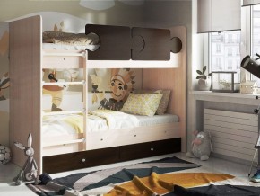 Кровать двухъярусная "Тетрис" (щиты) с бортиками + ящики в Уфе - ufa.ok-mebel.com | фото 3