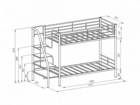 Кровать двухъярусная "Толедо-П" с полкой Черный/Венге в Уфе - ufa.ok-mebel.com | фото 2