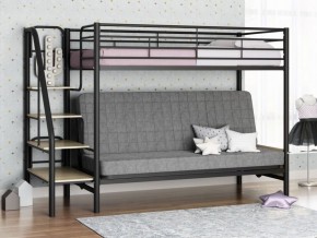 Кровать двухъярусная с диваном "Мадлен-3" (Черный/Серый) в Уфе - ufa.ok-mebel.com | фото 1