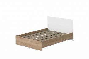 Кровать Эконом 1200 (Дуб крафт золотой/Белый текстурный) в Уфе - ufa.ok-mebel.com | фото
