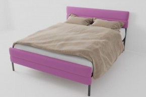 Кровать Горизонт Мини с ортопедическим основанием 800 (велюр розовый) в Уфе - ufa.ok-mebel.com | фото 1