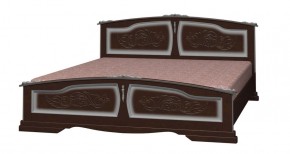 ЕЛЕНА Кровать из массива 1400 (Орех темный) в Уфе - ufa.ok-mebel.com | фото