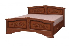 ЕЛЕНА Кровать из массива 1800 (Орех) с 2-мя ящиками в Уфе - ufa.ok-mebel.com | фото 2