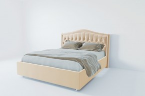Кровать Калининград с ПМ 1200 (экокожа бежевая) в Уфе - ufa.ok-mebel.com | фото