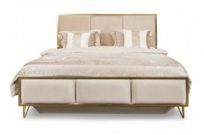 Кровать Lara 1800 с мягким изголовьем + основание (бежевый глянец) в Уфе - ufa.ok-mebel.com | фото 2