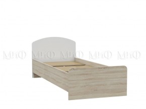 МАРТИНА Кровать 800 с настилом ЛДСП (Белый глянец/дуб сонома) в Уфе - ufa.ok-mebel.com | фото