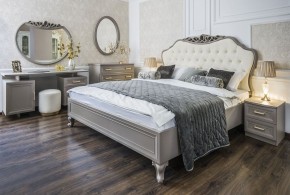 Кровать Мокко 1600 с мягким изголовьем + основание (серый камень) в Уфе - ufa.ok-mebel.com | фото