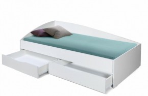 Кровать одинарная "Фея - 3" асимметричная 2000х900 (белая) в Уфе - ufa.ok-mebel.com | фото 2