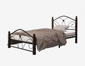 Кровать "Селена 1" Черная (900*2000) (ножки-шоколад) с коваными элементами в Уфе - ufa.ok-mebel.com | фото 2