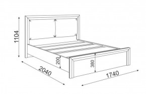 Кровать 1.6 Глэдис М31 с настилом и мягкой частью (ЯШС/Белый) в Уфе - ufa.ok-mebel.com | фото 3