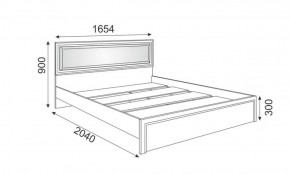Кровать 1.6 Беатрис М09 с мягкой спинкой и настилом (дуб млечный) в Уфе - ufa.ok-mebel.com | фото 2