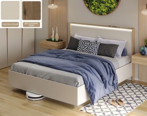 Кровать (Светло-серый U750 ST9/Дуб Галифакс Табак) 1400 в Уфе - ufa.ok-mebel.com | фото