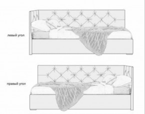 Кровать угловая Хлоя интерьерная +основание (80х200) в Уфе - ufa.ok-mebel.com | фото 2